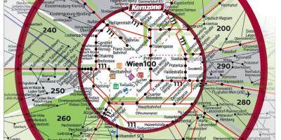 Wien 100 pas zemljevid
