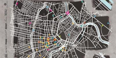 Zemljevid ulične umetnosti na Dunaju