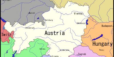 Zemljevid Dunaja in okolice