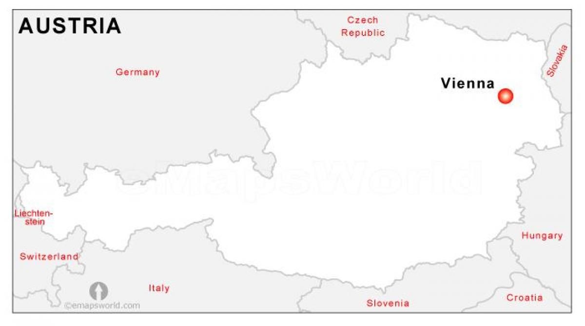 Zemljevid Avstrije kapitala