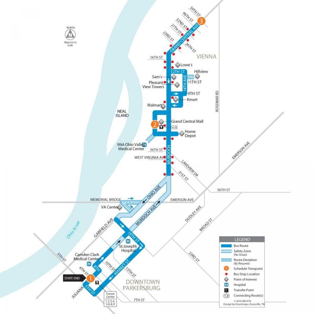 Dunaj avtobusne linije zemljevid