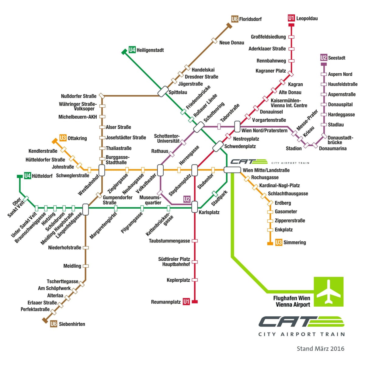 Wien vlak zemljevid