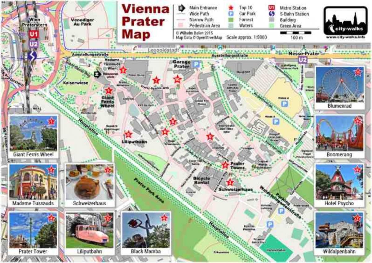 Zemljevid Dunaja park and ride