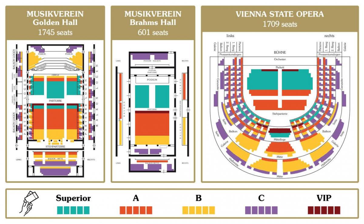 Zemljevid Dunajska državna opera