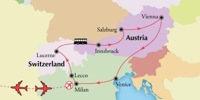 Zemljevid Dunaja switzerlan