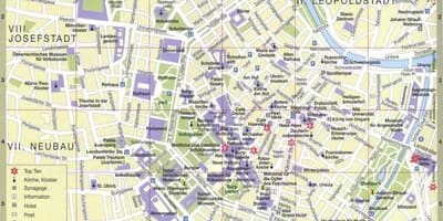 Dunajski mestni turistični zemljevid