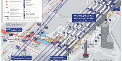 Zemljevid Wien hbf platformo