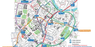 Wien turistični zemljevid